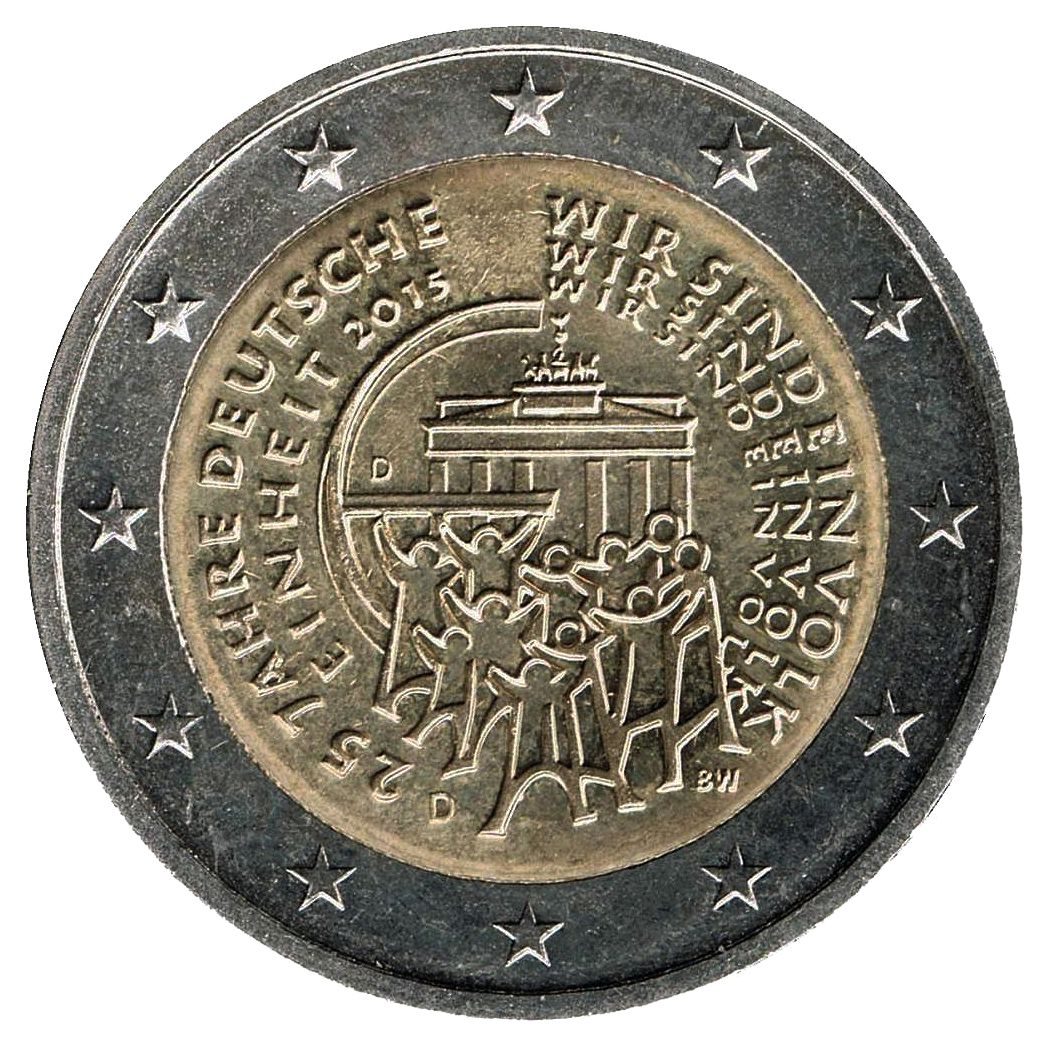 2 euros conmemorativa 25 Aniversario de la Reunificación Alemana